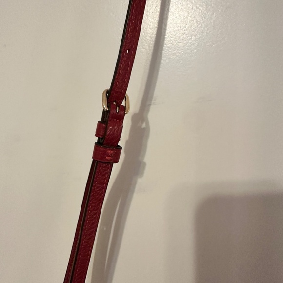 Red Leather Coach Side Bag - Picture 5 of 14